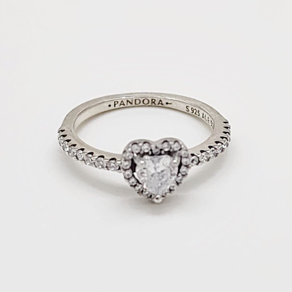 Pandora Elevated Heart Ring Size 6, 7 - Picture 3 of 5